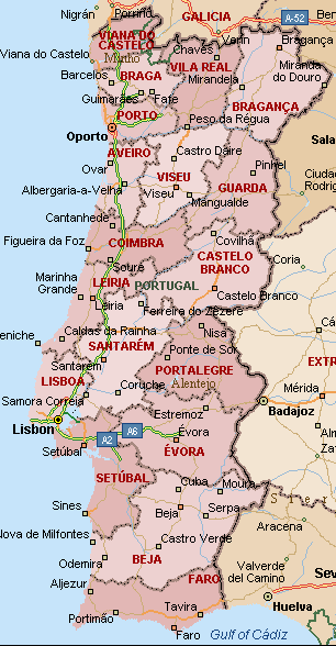 portugal-landkaart